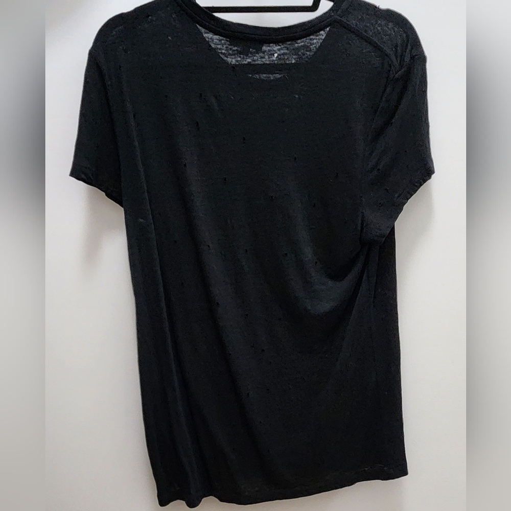 Black Orchid t shirt, distressed/holes look, size M